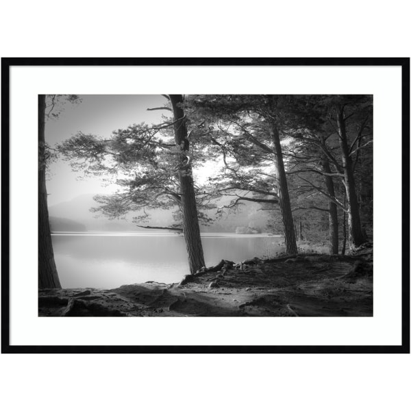 Amanti Art Scottish Lake by Dorit Fuhg Wood Framed Wall Art Print, 41inW x 30inH, Black