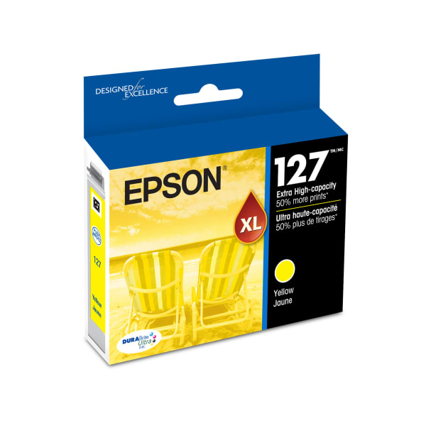 Epson 127 DuraBrite Ultra Yellow Ink Cartridge, T127420-S