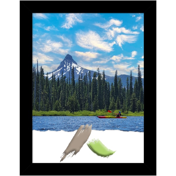 Amanti Art Basic Narrow Wood Picture Frame, 21in x 27in, Opening Size 18in x 24in, Black