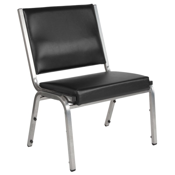 Flash Furniture HERCULES Bariatric Medical Reception Chair With Antimicrobial Protection, Black/Silver