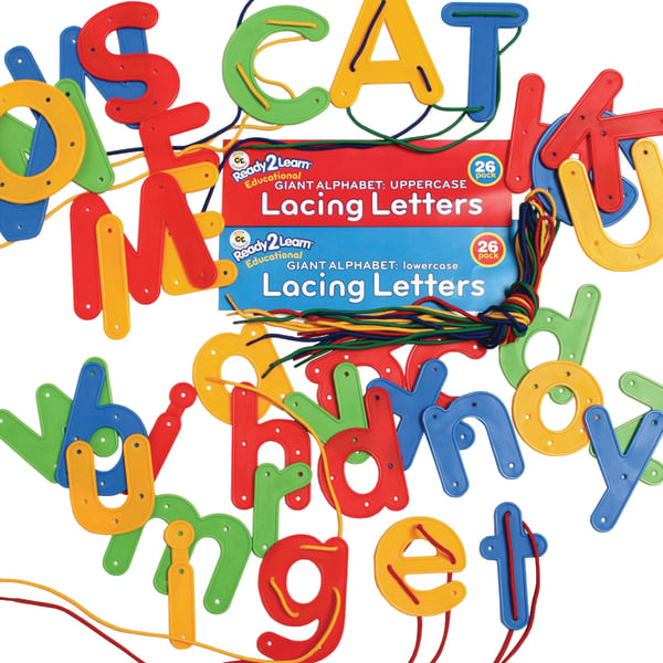 Ready 2 Learn Lacing Alphabet 68-Piece Set, Multicolor