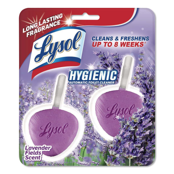LYSOL Brand Hygienic Automatic Toilet Bowl Cleaner, Cotton Lilac, 2/Pack