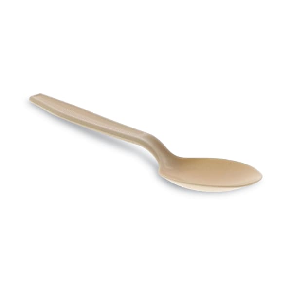 Pactiv Evergreen EarthChoice PSM Heavyweight Cutlery, Spoon, 5-15/16in, Tan, Carton Of 1,000 Pieces