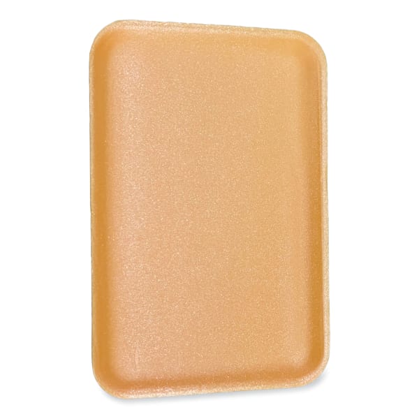 GEN Meat Trays, 2-3/4inH x 13-13/16inW x 9-1/4inD, Yellow, Pack Of 100 Trays