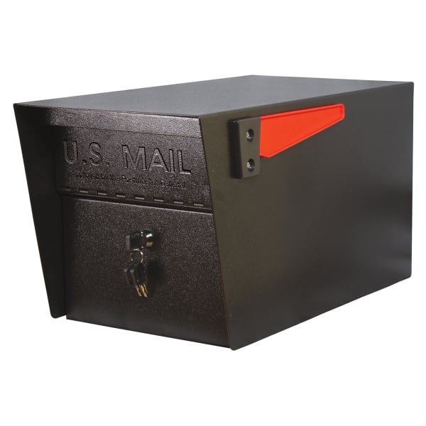 Mail Boss Mail Manager Locking Mailbox, 11 1/4inH x 10 3/4inW x 21inD, Black