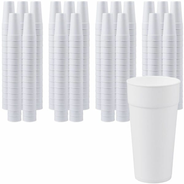 Genuine Joe 24 oz Foam Cups - 24 fl oz - White - Styrofoam - Hot Drink, Cold Drink - 300 / Carton