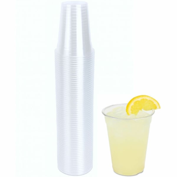 Genuine Joe 9 oz Clear Plastic Cups - 9 fl oz - Clear - Plastic - Cold Drink, Beverage - 50 / Pack
