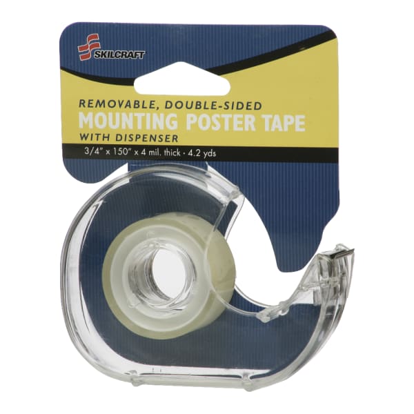 SKILCRAFT Double-Sided Removable Tape, 3/4in x 150in (AbilityOne 7510-01-565-9541)