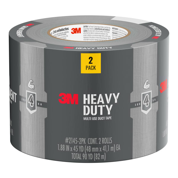 3M Heavy Duty Duct Tape 2145-2PK, 1.88in x 45yd, 2 Rolls/Pack