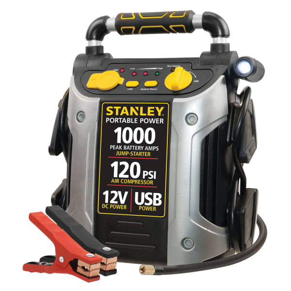 STANLEY J5C09 1,000-Amp-Peak 12-Volt Rechargeable Jump Starter with Air Compressor,