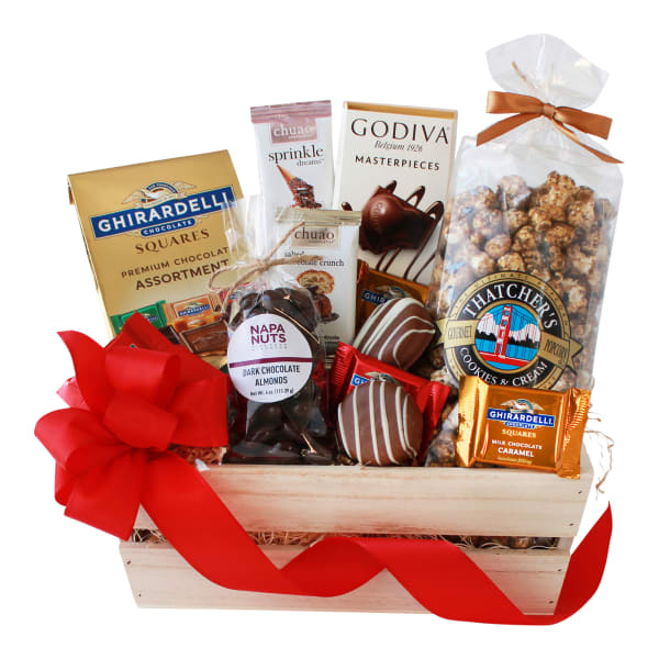 Napa Sonoma Chocolate Dreams Gift Crate - 7 items
