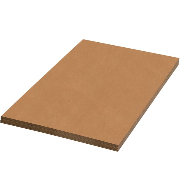 Partners Brand Corrugated Sheets, 60in x 96in, Kraft, Pack Of 5