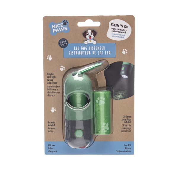 Nice Paws Flash ?N Go Waste Bag Dispenser, Green