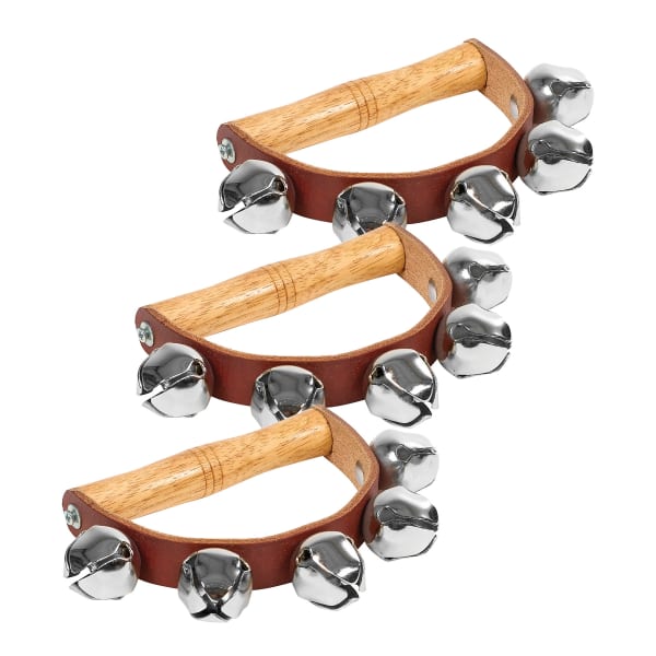 Westco Educational Products 5 Sleigh Bells On Handle, Pack Of 3 Sleigh Bells