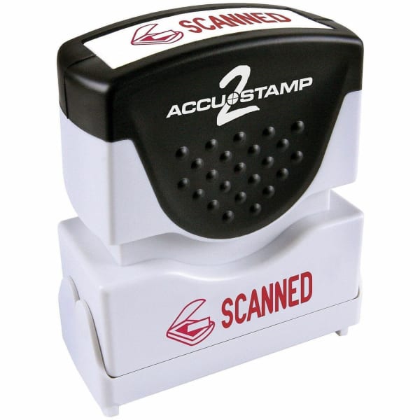 COSCO Message Stamp, "SCANNED", Red