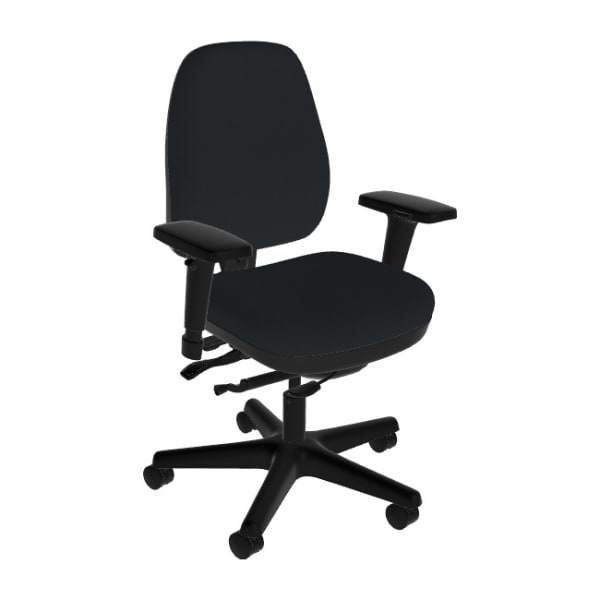 Sitmatic Beta2 Small Scale Ergonomic Fabric Mid-Back Task Chair, Black