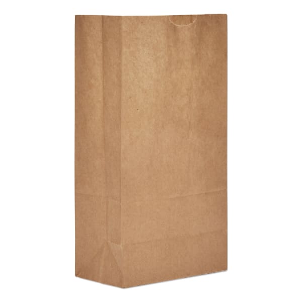 General Grocery Paper Bags, 11inH x 5-1/4inW x 3-1/2inD, Kraft Brown, Pack Of 500 Bags