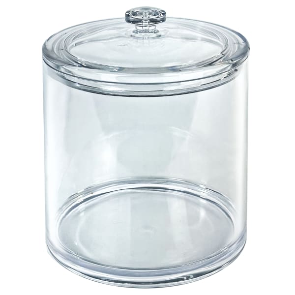 Azar Displays Small Round Candy Bin With Acrylic Lid, 1.34 Gallons, Clear