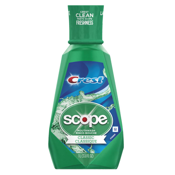 Crest And Scope Rinse, Classic Mint, 33.8 Oz, Pack Of 6 Bottles