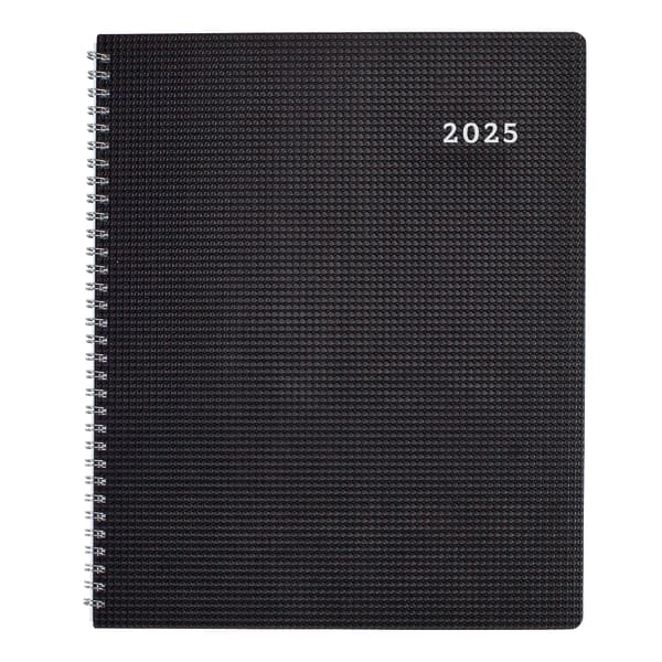 2024-2026 Brownline 14-Month DuraFlex Monthly Planner, 8-7/8in x 7-1/8in, 50% Recycled, Black, December To January, CB1200V.BLK