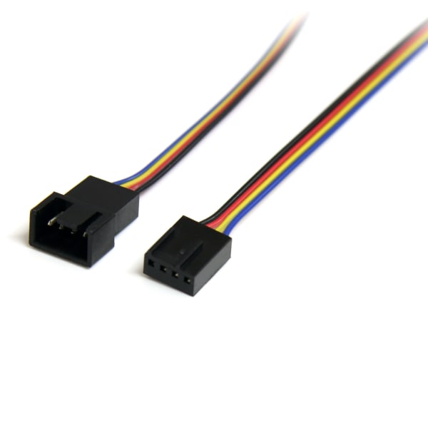 StarTech.com 12in 4 Pin Fan Power Extension Cable - Extend the connection distance of a 4-pin cooling fan by 12 inches - FAN4EXT12