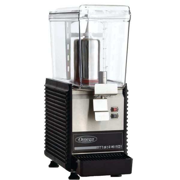 Omega Single 3-Gallon Bowl Drink Dispenser, Silver