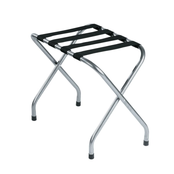 Hospitality 1 Source Metal Luggage Racks, 20inH x 22inW x 17inD, Hammertone, Pack Of 4 Racks