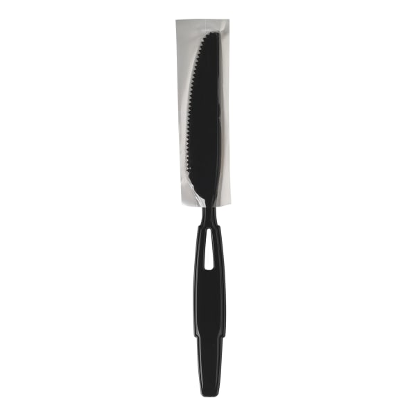 Dixie Ultra SmartStock Series-W Polypropylene Plastic Wrapped Cutlery, Knives, Black, 40 Per Pack, Case Of 24 Packs