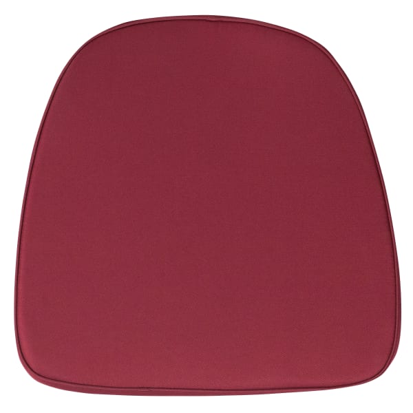 Flash Furniture Chiavari Cushion, Soft Fabric, 1-3/4inH x 16inW x 15-1/2inD, Burgundy