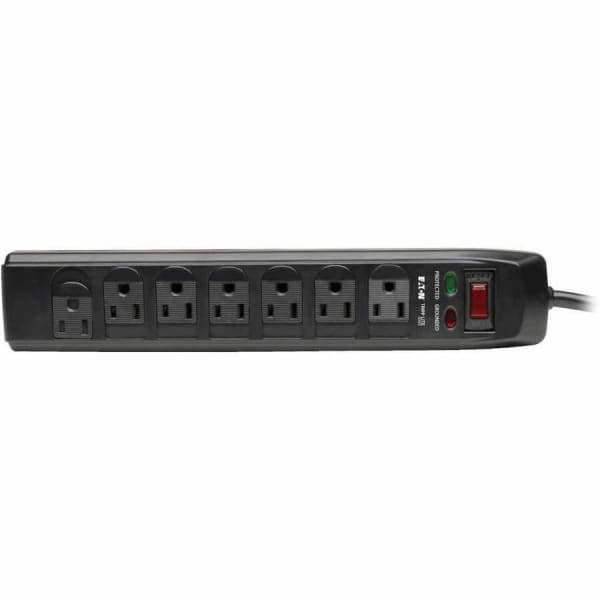Tripp Lite Surge Protector Power Strip 120V 7 Outlet RJ11 6ft Cord 1440 Joule - Surge protector - 15 A - TLP706TELC