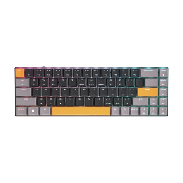 CHERRY MX MX-LP 2.1 - Keyboard - compact - backlit - wireless - Bluetooth 5.2, 2.4 GHz, USB-C - QWERTY - US - key switch: CHERRY MX Low Profile RGB Speed