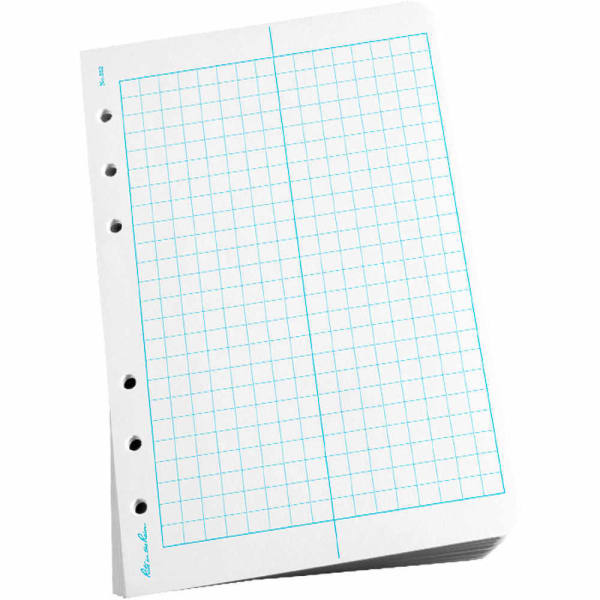 Rite in the Rain All-Weather Loose-Leaf Copy Paper, 5 Reams, Field Grid, 4 5/8in x 7in, 500 Sheets Per Case, 0.54 Lb, 85 Brightness