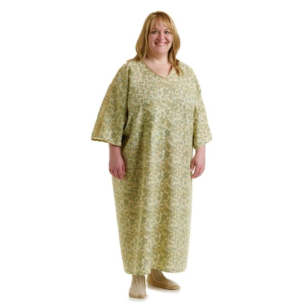 Medline PerforMAX IV Patient Gowns, 3X, Royale Sage/Beige, Pack Of 12