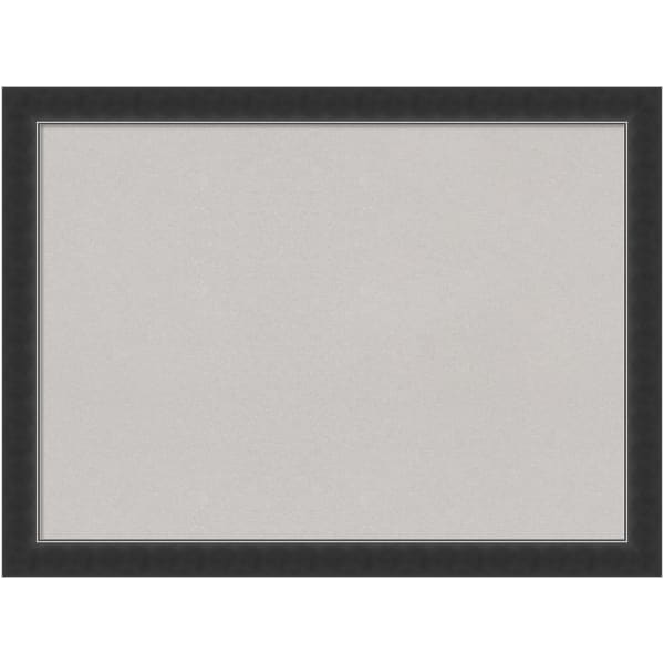 Amanti Art Cork Bulletin Board, 31in x 23in, Gray, Corvino Black Narrow Wood Frame