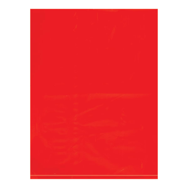 Partners Brand 2 Mil Colored Flat Poly Bags, 9in x 12in, Red, Case Of 1000
