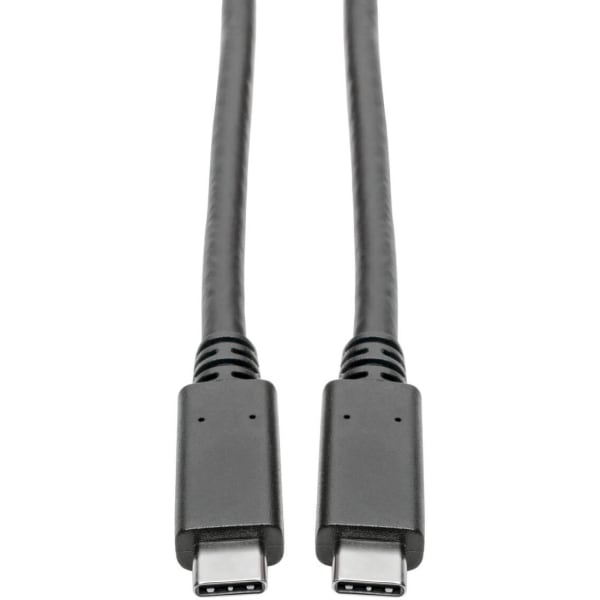 Tripp Lite USB C Cable 3.1 Gen 1 3A Rating USB-IF Cert USB Type C M/M 6ft - 1 x USB Type C Male Thunderbolt 3 - 1 x USB Type C Male Thunderbolt 3 - Nickel Plated Connector - Gold Plated Contact - Black