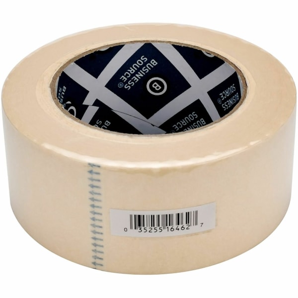 Business Source Utility-purpose Masking Tape - 60 yd Length x 2in Width - 3in Core - Tan - Crepe Paper Backing - For Bundling, Holding, Sealing, Masking - 1 Roll