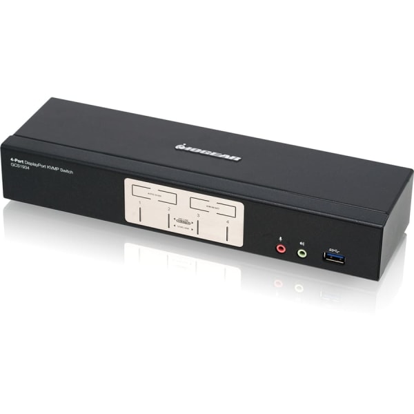 IOGEAR 4-Port DisplayPort 1.2 KVMP Switch - 4 Computer(s) - 1 Local User(s) - 4096 x 2160 - 8 x USB - Desktop - 5 x DisplayPort - TAA Compliant