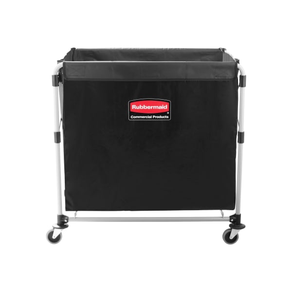 Rubbermaid Collapsible X-Cart, 8-Bushel, 34 5/8inH x 24 1/8inW x 35 3/4inD, Black