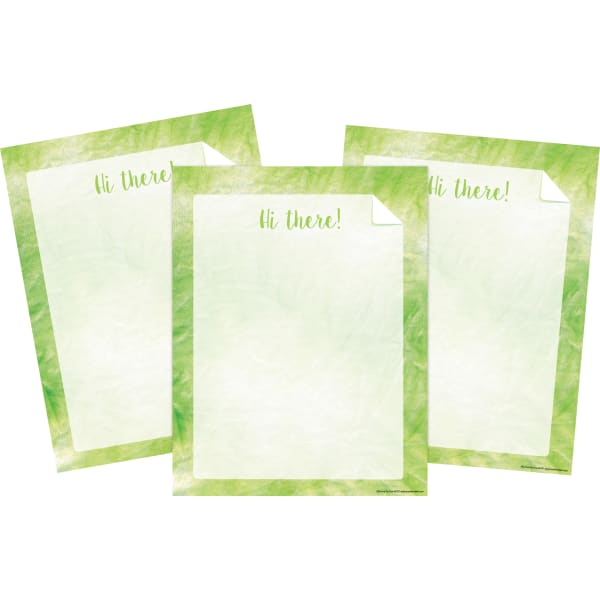 Barker Creek Designer Computer Paper, 8-1/2in x 11in, Lime Tie-Dye, 50 Sheets Per Pack, Case Of 3 Packs