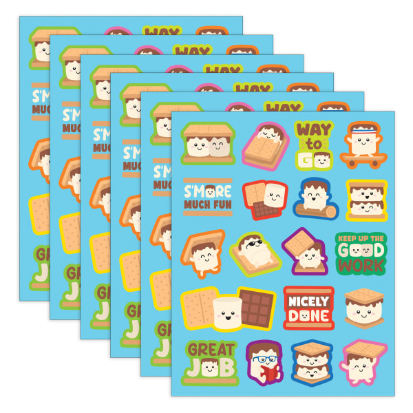 Teacher Created Resources Smelly Stickers, Smores, 114 Per Pack, Set Of 6 Packs