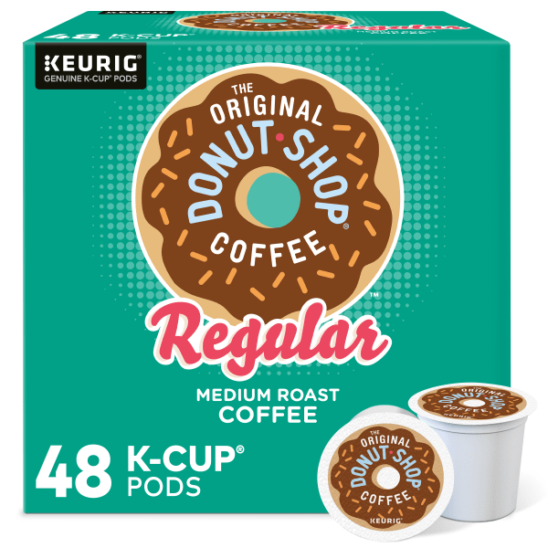 The Original Donut Shop Single-Serve Coffee K-Cup, Medium Roast, Carton Of 48