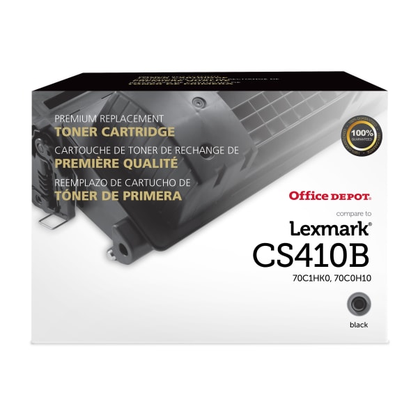 Office Depot Remanufactured Black Toner Cartridge Replacement For Lexmark CS410, ODCS410B