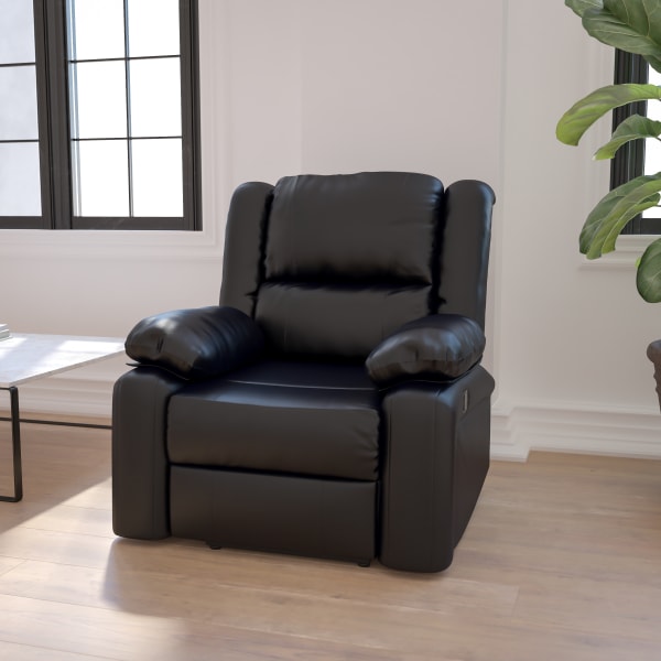 Flash Furniture Harmony Series Leathersoft Recliner Accent Chair, Black