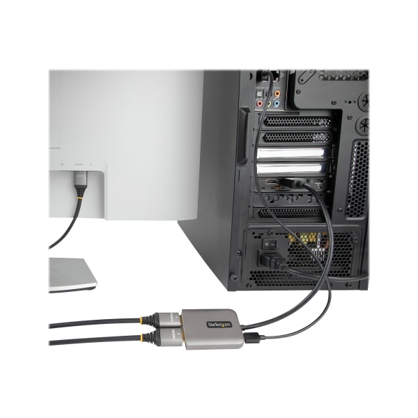 StarTech DP to Dual HDMI MST HUB, Dual HDMI 4K 60Hz, 2 Port DisplayPort Multi Monitor Adapter with 1ft/30cm Cable, DP 1.4