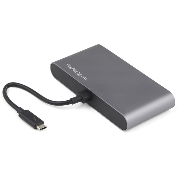 StarTech.com Thunderbolt 3 Mini Dock - Portable Dual Monitor TB3 Docking Station DisplayPort 4K 60Hz - TB3DKM2DPL