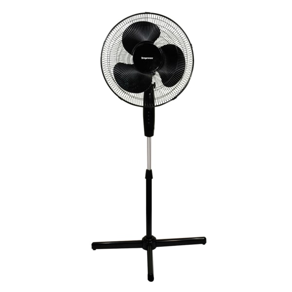 Impress Handi-Fan Oscillating Stand Fan, 52inH x 21inW x 16inD, Black