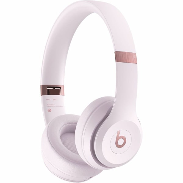 Beats by Dr. Dre Beats Solo 4 Wired/Wireless Headphones, Over-The-Head, On-Ear, Binaural, Circumaural, Cloud Pink, MUW33LLA