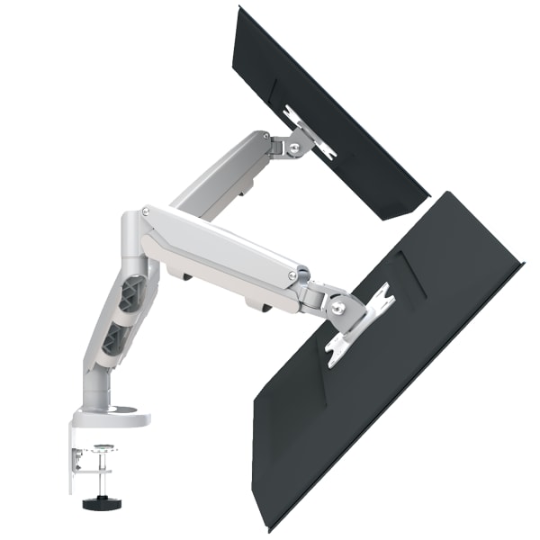 Fellowes Eppa 2 Dual Monitor Arm With Gas Spring Adjustment, Black
