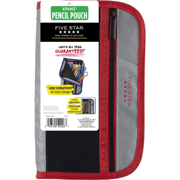 Five Star Xpanz Zipper Pouch, Assorted Colors (No Color Choice)